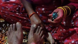 Husband foot massage by Pooja mam [upl. by Disharoon]