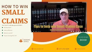 How to win a small claims court lawsuit [upl. by Selbbep]