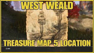 Eso  West Weald Treasure Map 5 Location [upl. by Nosrak]