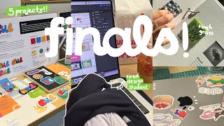 uni finals vlog 💻 macbook unboxing my most sleep deprived era design student book making [upl. by Dorion166]