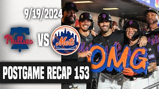 Mets Fan Reaction Game 153  PHI6 NYM10 THE METS OFFENSE EXPLODES AS THE METS WIN [upl. by Teevens957]