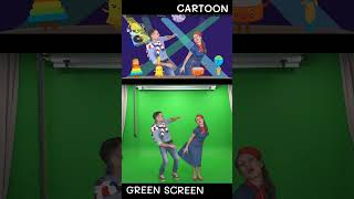 Behind the Magic Green Screen to Cartoon Transformation  show My Jam  Macaroni Dance [upl. by Malkin]