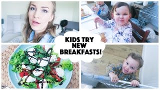 Kids Try New Breakfasts  What I Ate Wednesday [upl. by Terle]