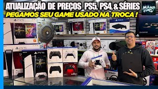 ATUALIZAÇÃO DE PREÇOS PS5 PS4 e XBOX SÉRIES PEGAMOS SEU GAME USADO NA TROCA  MIAMI GAMES [upl. by Ardnuek145]