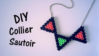 DIY Création collier sautoir en perles Hama [upl. by Etnemelc]