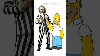 Homer Simpson as beetlejuice beetlejuicemakeup beetlejuice2 saymyname halloween2024 shorts [upl. by Ophelia997]