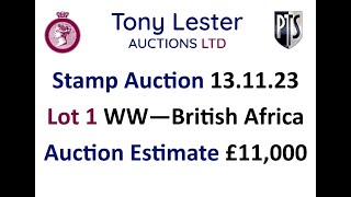 STAMP AUCTION November 13th14th Lot 1 Estimate £11000 [upl. by Gainor389]