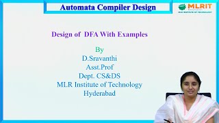 LEC05Automata amp Compiler DesignDesign of DFA With Examples string starts with by Mrs DSravanthi [upl. by Nnyroc]