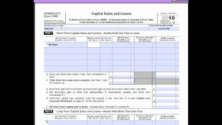 Sch D Loss Form 1040 Tax return preparation [upl. by Lek784]