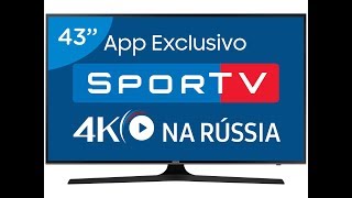 SporTV 4K na TV Samsung Ultra HD 43MU6100 Copa do mundo 2018 em 4K [upl. by Saidel]