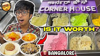 I tried FAMOUS IceCream of Bangalore😨🍨 Idris Explores  Corner House [upl. by Tildi]