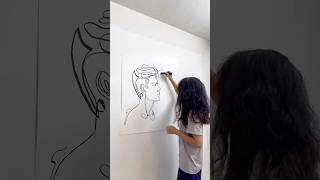 Easy one line drawing artist minimalist art [upl. by Siuqramed]