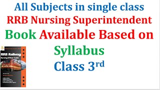 RRB Nursing Special Class Based on Syllabus  3rd [upl. by Atiuqat]