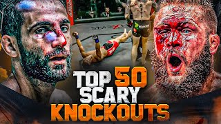 Top 50 CRAZY Knockouts Of 2023  Brutal MMA Kickboxing amp Bare Knuckle Boxing Finishes [upl. by Lynden]