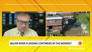 Forecast Major Flooding to Continue in Midwest [upl. by Fabrianne727]