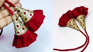 Beautiful Making Fabric Latkan for Blouse Kurti  Easy Latkan Making at Home  Sewing Tutorial [upl. by Mercer]