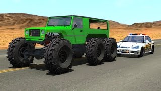 Extreme Police Chases CrashesampFails 9  BeamNG DRIVE [upl. by Fransen]