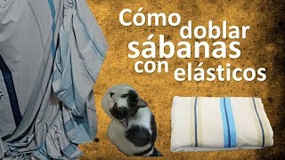 Como doblar sábanas bajeras con elásticos ajustables o esquineras [upl. by Lucias]