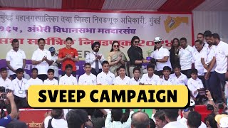 Shreyas Talpade Padmini Kolhapure amp Others Present At Juhu Beach Support The Sveep Campaigns [upl. by Enelav625]