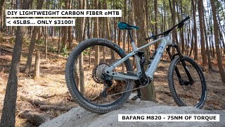 Bafang M820 DIY Lightweight Carbon Fiber Emtb build [upl. by Yuji]