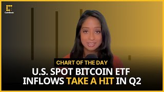 US Spot Bitcoin ETF Flows Drop in Q2 Kaiko  Chart of the Day [upl. by Angela]