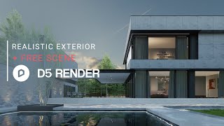 Realistic Exterior Render with D5 Render  Private House 298  Downloadable Project File Included [upl. by Arny]