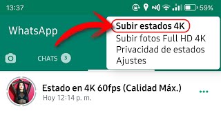 Como SUBIR Videos a Estados de WhatsApp en 4K sin PERDER CALIDAD [upl. by Dranik489]