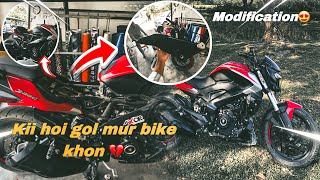 Dominar 250 modification 😍 2024 model  eyea kiya hoo gaya mera bike koo  Fly Domi [upl. by Ortrud]