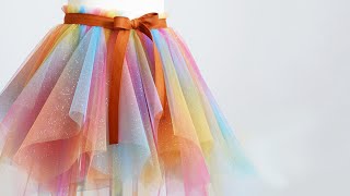 DIY NoSew Tulle Skirt  Do It Gurl [upl. by Luedtke954]