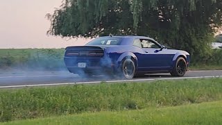 Cars Leaving The Log Cabin Car Show 73124 Burnouts Revs Accelerations [upl. by Raynard]