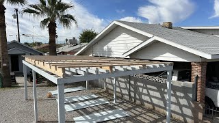 Building a Metal Roof on My Carport for 1200 Handy Tips for the DIYer diy [upl. by Etta112]