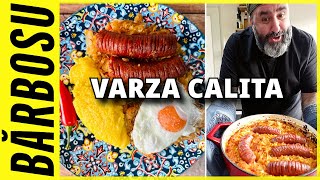 VARZA CALITA CU VARZA ACRAservita ca la Bacau cu carnati mamaliga si ou prajit [upl. by Nadia238]