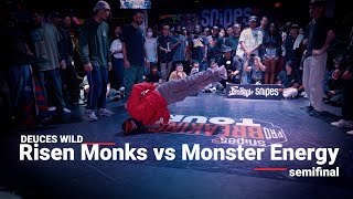 Risen Monks vs Monster Energy semi  stance x DEUCES WILD 2023  3v3 Crew [upl. by Adieren]