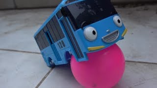 Tayo play Pink Ball  Tayo bus in Real Life Tayo The Little Bus  BIBO TOYS [upl. by Esinehs16]