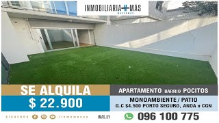 En Alquiler  Apartamento Monoambiente  Pocitos [upl. by Sileray]