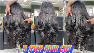 How to do step hair cut in just 3 stepsAdvanced Step hair cuttutorialeasy waystep by step cut [upl. by Claresta668]