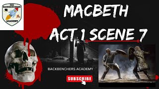 MACBETH ACT 1 SCENE 7LINE BY LINE EXPLANATION BY BACKBENCHERS ACADEMYMAYANK SIR CLASSROOM [upl. by Seidler]