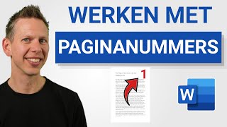 Invoegen paginanummer in Word vanaf specifieke pagina [upl. by Maccarone]