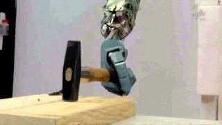 Robot Arm Using a Hammer [upl. by Hadrian]