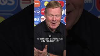 Was Koeman blij dat hij Gakpo nog even een minuutje liet staan 😂👀 oranje roened euro2024 [upl. by Eenttirb]