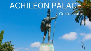 Stunning Achilleion Palace In Corfu Island 4K  Greece [upl. by Haggi]