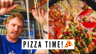 AWESOME PIZZA IN ARGENTINA Traveling to TRELEW Chubut Argentina [upl. by Yaresed]