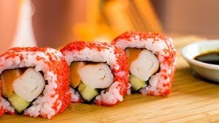 Raspberry Masago Sushi Roll  Recipe [upl. by Avie]