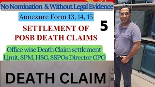 Death Claim Case Settlement without Nomination  Documents required for Quick Sanction of Claim [upl. by Ayarahs]