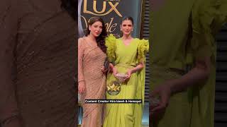 Content Creator hirableeh hemayal and model fatimaaahsn at red carpet of luxstyleawards 2023 [upl. by Llovera]