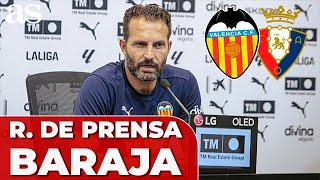 RUBÉN BARAJA RUEDA DE PRENSA completa hoy  Previa VALENCIA  OSASUNA [upl. by Salene]