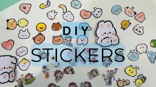 How to make paper stickers 2 ways to make paper sticker paper bee [upl. by Ritchie518]