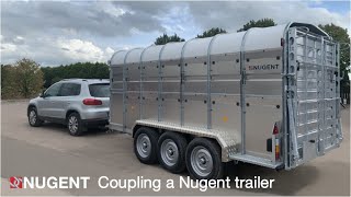 Coupling a Nugent trailer [upl. by Ainerbas]