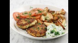 Grönsaksbiffar med tzatziki  Köket [upl. by Riebling584]