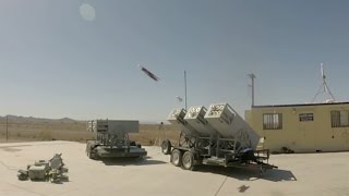 Watch the Navys LOCUST launcher fire a swarm of drones [upl. by Ardnoek]